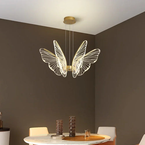 lustre papillon moderne créatif lampe décorative intelligente