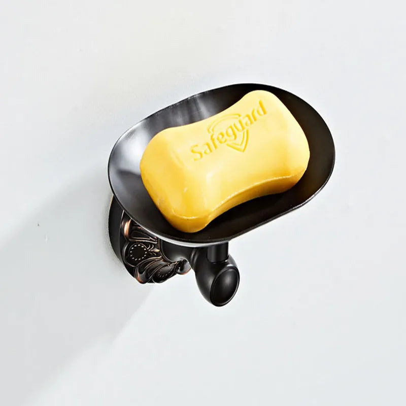 porte-savon en laiton gaufré style antique pour salle de bain - vue 4 sur 6