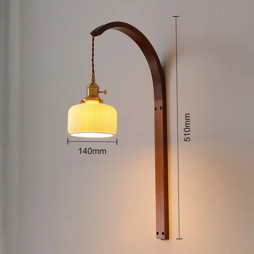 LED-Wandleuchte aus Holz für die Innendekoration - vue 10 sur 11