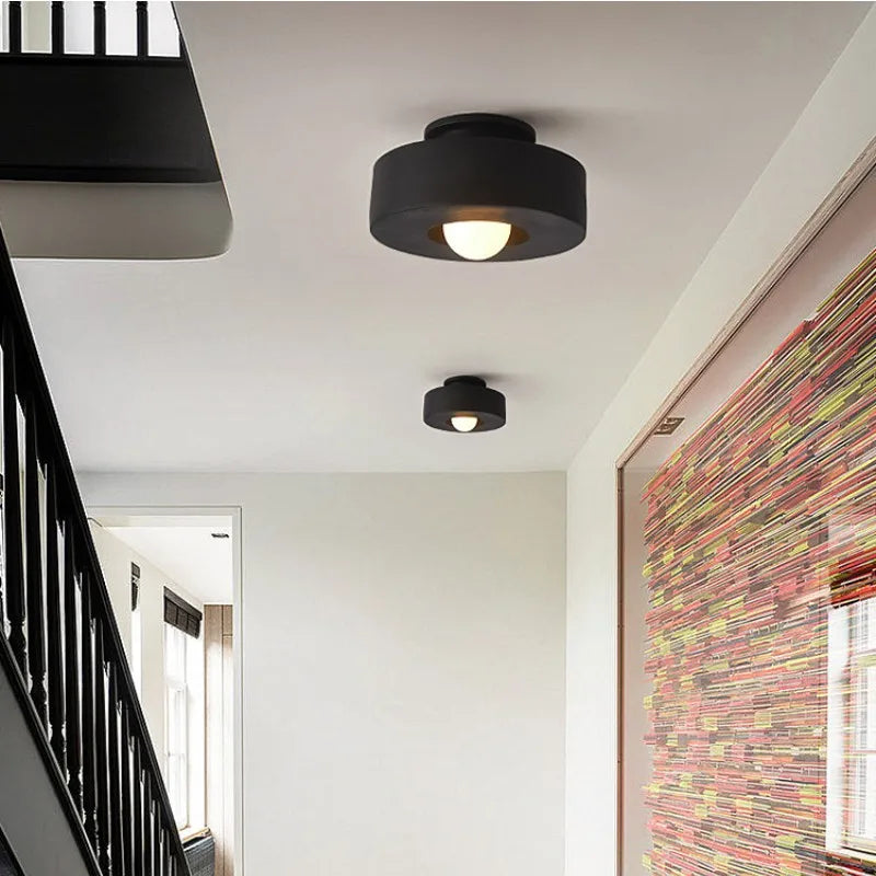 Nordique Wabi Sabi couloir Led plafonniers chambre E27 Led plafonnier moderne Lustre décor à la maison plafonnier luminaires - vue 4 sur 8