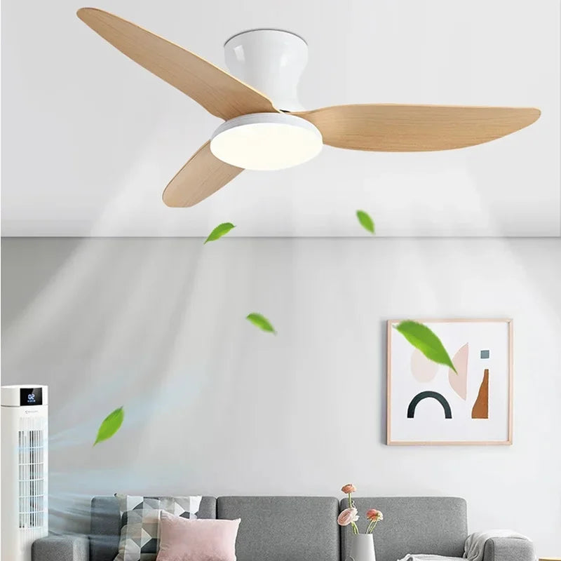 Plafonnier moderne ventilateur de plafond télécommande lumière nordique variable