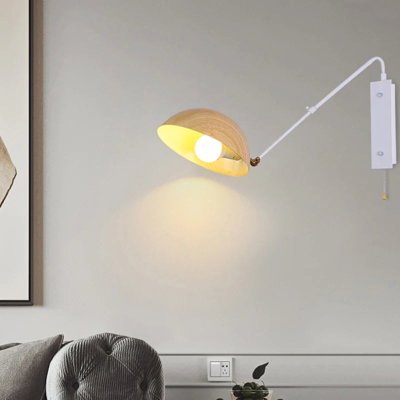Retro-nordische Wandleuchte mit langem Arm und modernem LED-Design - vue 3 sur 10
