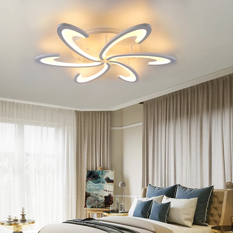 plafonnier intérieur moderne en acrylique luminaire décoratif idéal - vue 4 sur 9