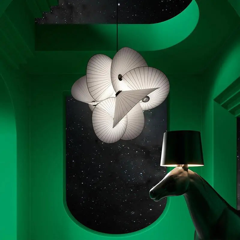 lustre en tissu serpentin design nordique pour intérieur élégant - vue 5 sur 7