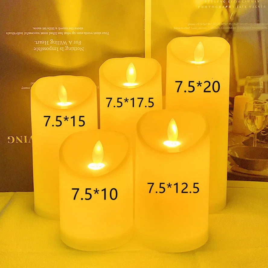 lampe à poser électrique avec bougies sans flamme pour décorations festives - vue 4 sur 14