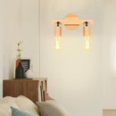 applique murale double tête en bois style nordique moderne