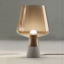 lampe de table moderne en ciment et verre décoration nordique