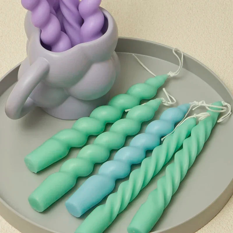 lot de 2 bougies spirales parfumées pour décoration intérieure et mariage - vue 6 sur 25