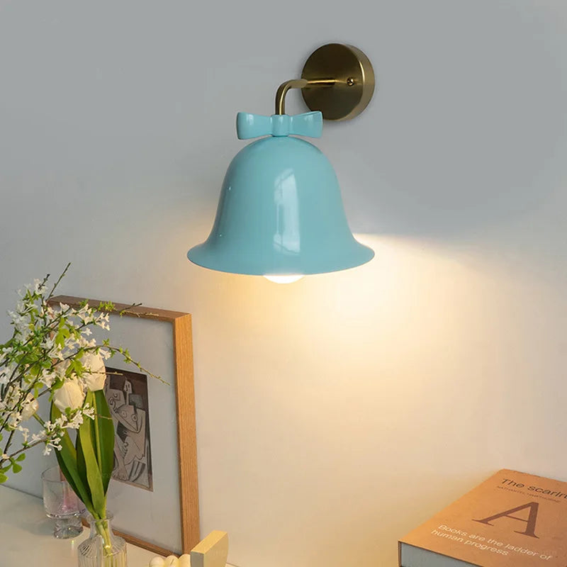 applique murale en verre avec nœud papillon et cloche décorative - vue 11 sur 16