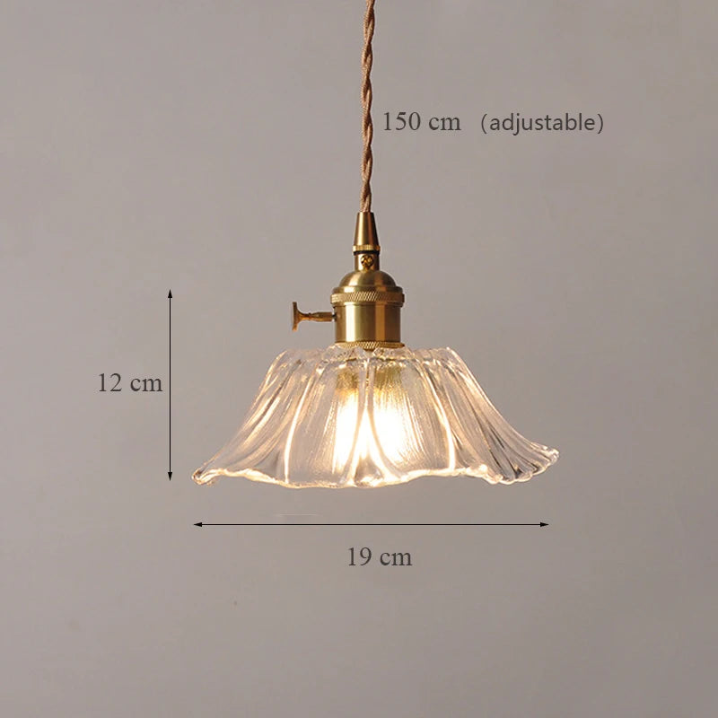 suspension en verre tournesol japonais design moderne décoratif - vue 8 sur 12