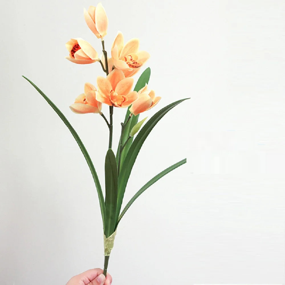 fleurs artificielles cymbidium pour décoration mariage et événements - vue 8 sur 11