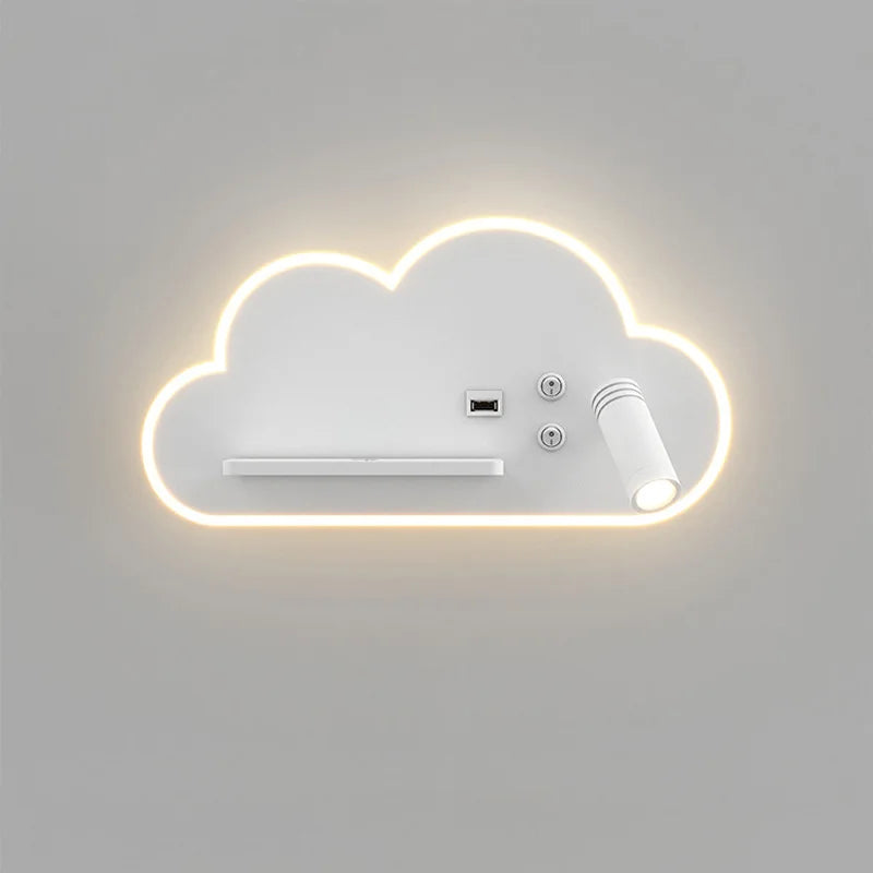 lampe de lit led multifonction avec chargeur sans fil usb - vue 4 sur 8