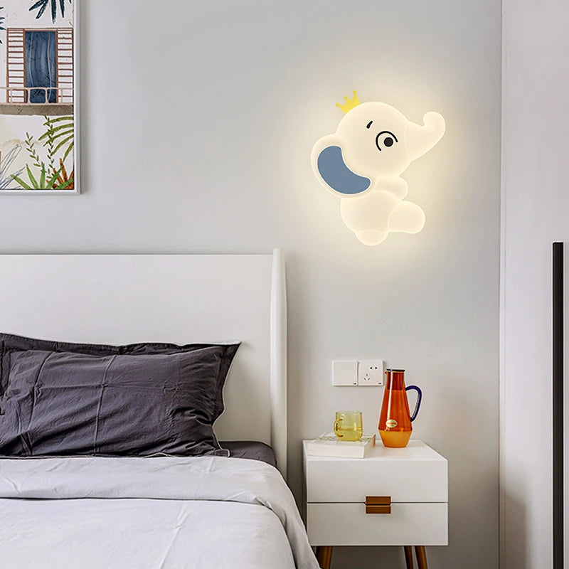 applique murale créative en forme d'éléphant pour éclairage intérieur - vue 6 sur 12