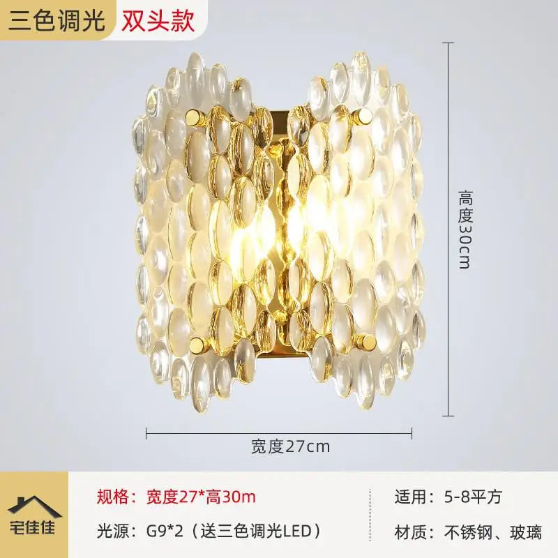 lustre moderne à led en cristal pour décoration nordique - vue 10 sur 10