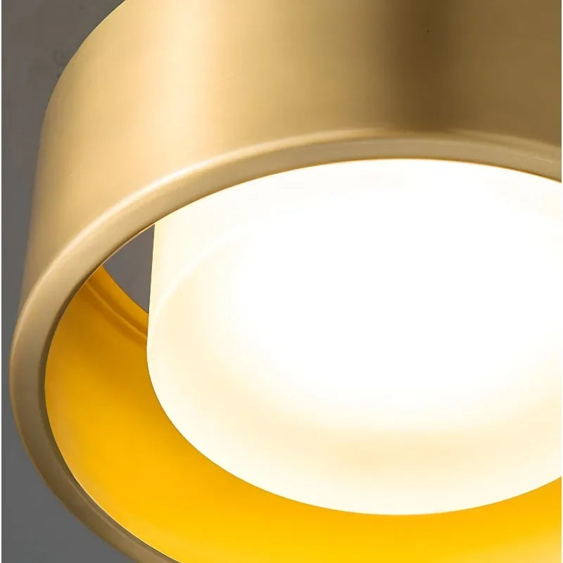 plafonnier led en cuivre design moderne pour décoration intérieure luxe - vue 6 sur 8