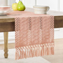 Chemin de table macramé bohème ivoire style campagne