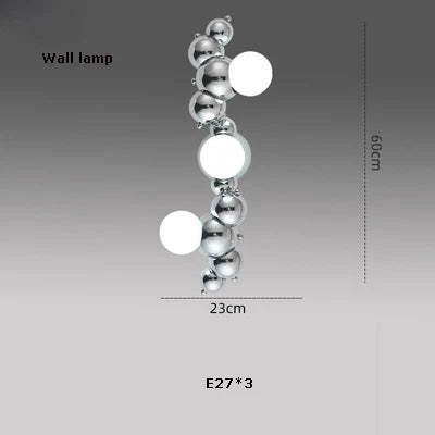 suspension design led art déco en or chromé pour intérieur élégant