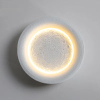 Kreative Wandleuchte Vollmond Sternenhimmel aus Gips mit LED