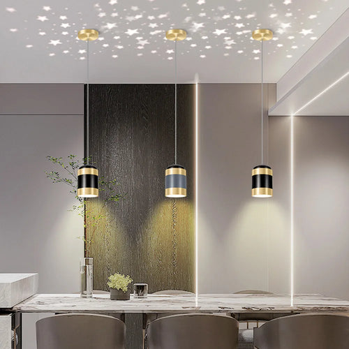 suspension moderne à projection d'étoiles pour décoration intérieure - vue 6 sur 8