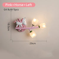 applique murale led g4 décorative avec motif lapin fille