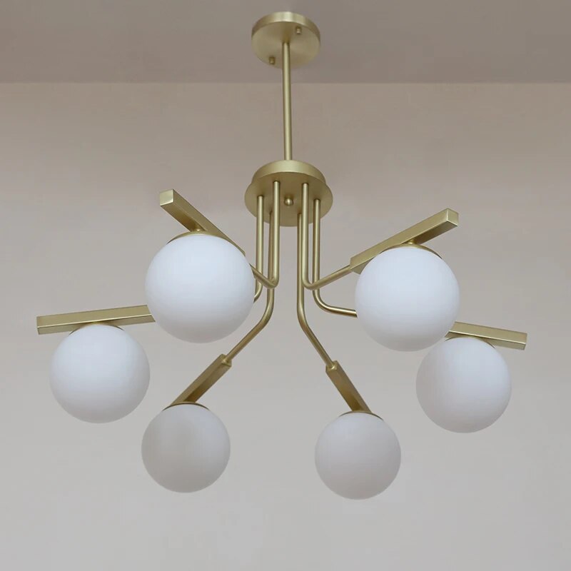 Lustre en verre pour salon - vue 6 sur 9