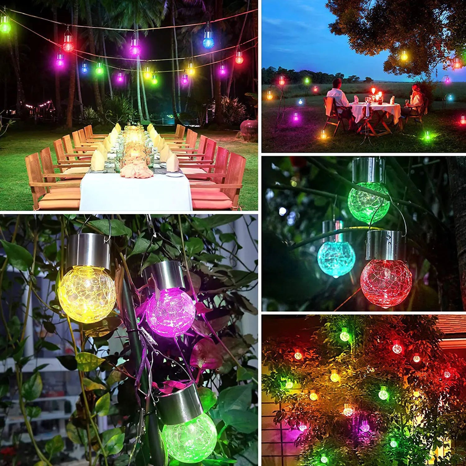 lampe solaire extérieure en rotin pour jardin décoratif - vue 7 sur 9