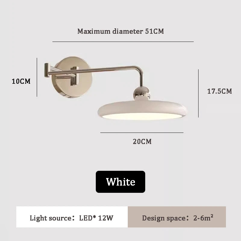 Moderne nordische LED-Wandleuchte mit klappbarem, ausziehbarem Arm