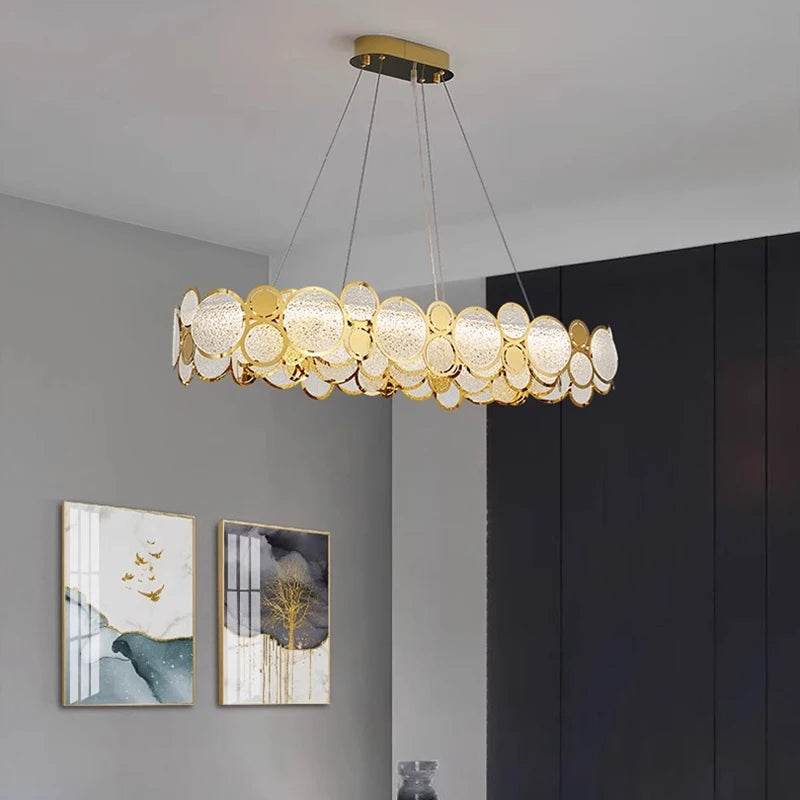 Moderner LED-Kronleuchter Luxus für Innenbeleuchtung - vue 6 sur 16