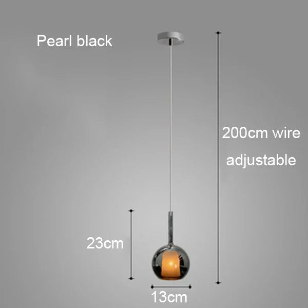 lustre moderne abat-jour en verre pour décoration intérieure - vue 9 sur 15