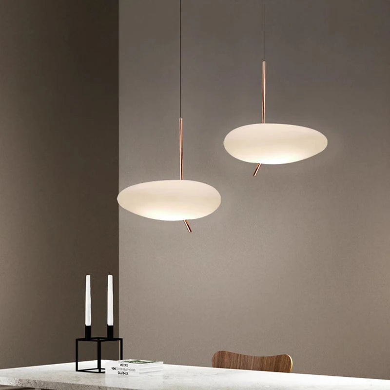 lampe led nordique tactile avec galets de verre décoratif - vue 3 sur 8