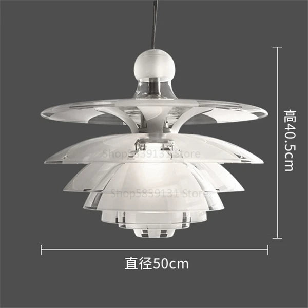suspension led modernes en acrylique pour intérieur