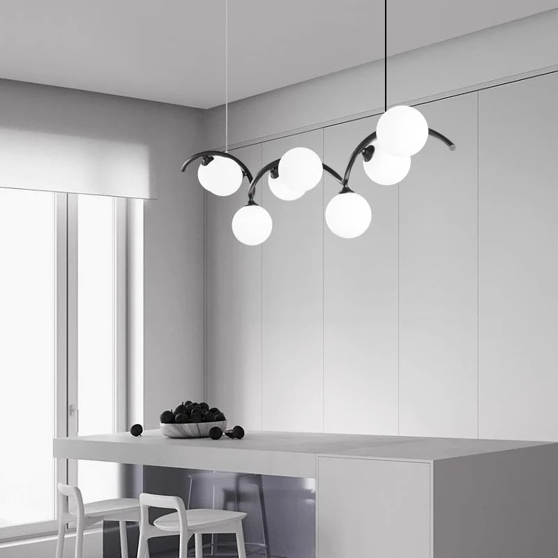lustre led moderne pour éclairage intérieur suspendu - vue 5 sur 8