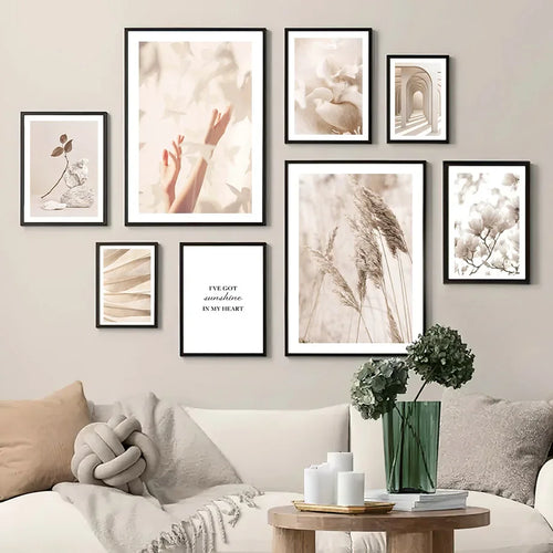 plante orchidée plume art mural pour décoration intérieure - vue 4 sur 16