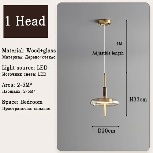 Moderne LED-Pendelleuchte aus Glas im nordischen Design dekorativ - vue 8 sur 8