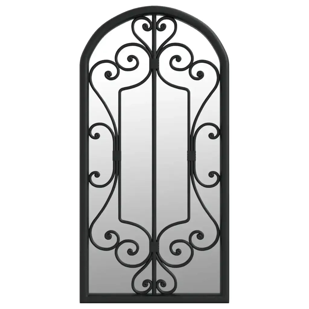 70x30 cm Black Garden Mirror for Outdoor Use, Home Decoration Wall Wall Decoration Living Room Decoration