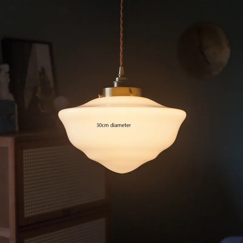 LED-Pendelleuchte aus milchweißem Glas - vue 10 sur 30