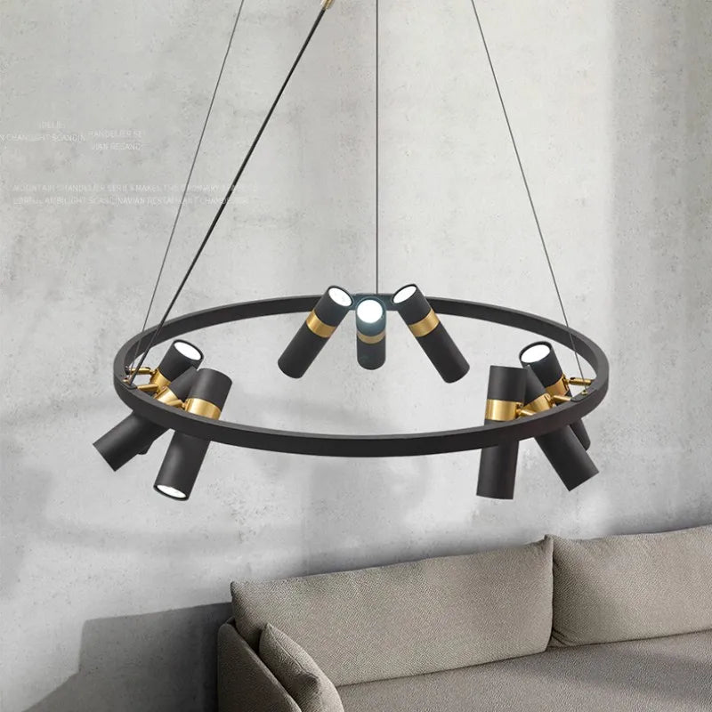 lustre led moderne design industriel pour décoration intérieure - vue 5 sur 10