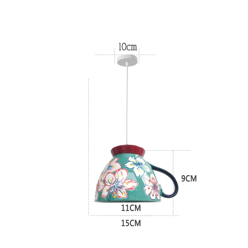 Moderne LED-Pendelleuchte aus Keramik in Teekannenform für die Küche - vue 18 sur 30
