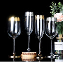 Verre champagne cristal style europeen bordure elegante
