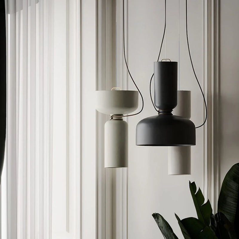 Nordique LED Moderne Danois Designer Art Créatif Restaurant Suspension En Fer Forgé Abat-Jour Bar Café Cuisine Suspension Lampe