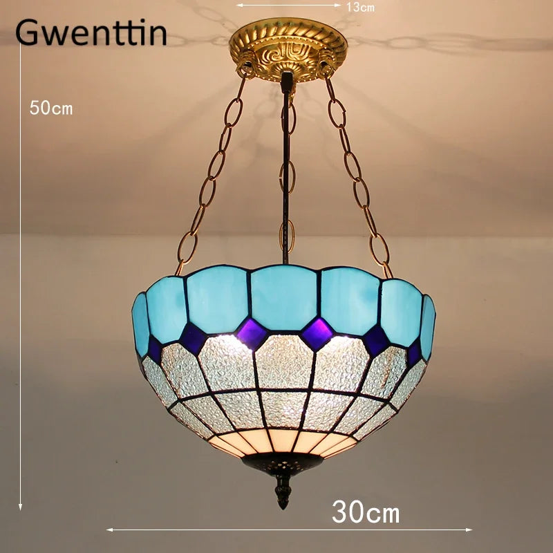 Pendelleuchte aus Buntglas im Tiffany-Stil für Ihre Inneneinrichtung - vue 24 sur 26