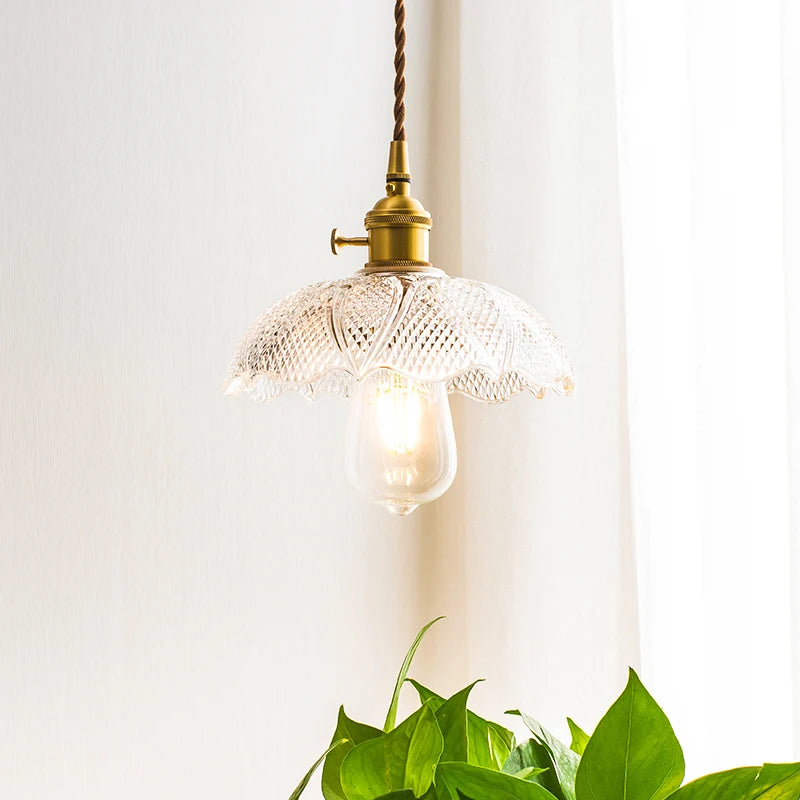 suspension en verre diamant led nordique moderne - vue 5 sur 30