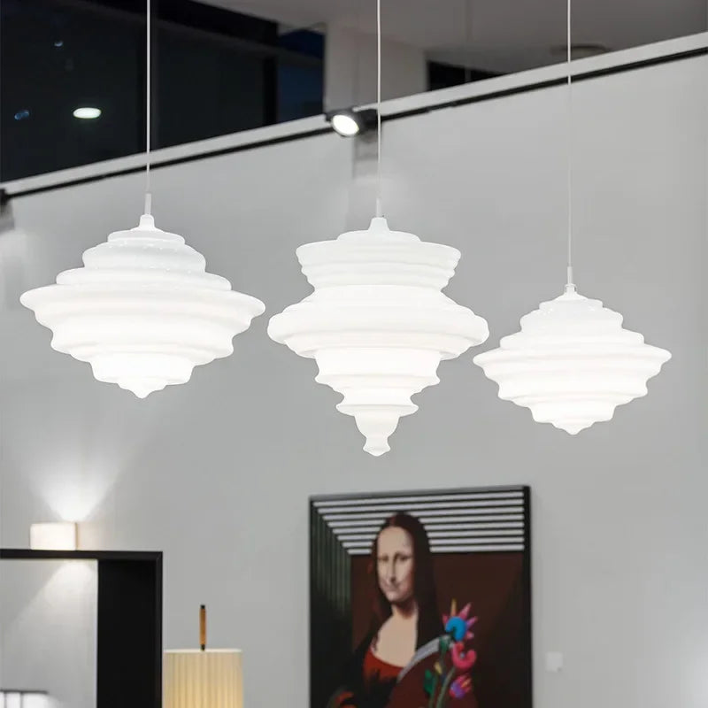lustre nordique en verre pour un éclairage décoratif élégant - vue 5 sur 15