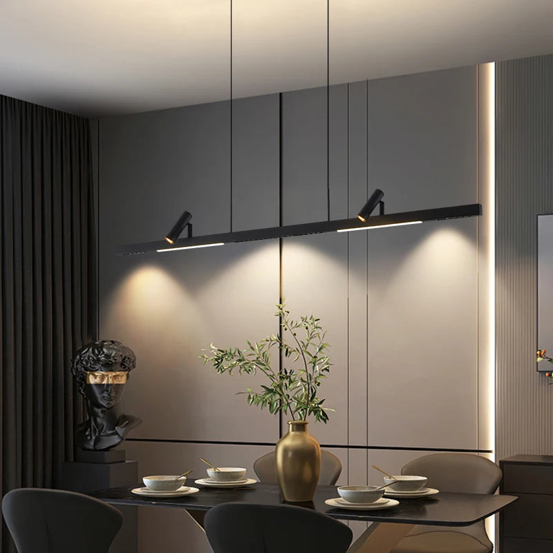lustre nordique led moderne design simple haut de gamme - vue 5 sur 9