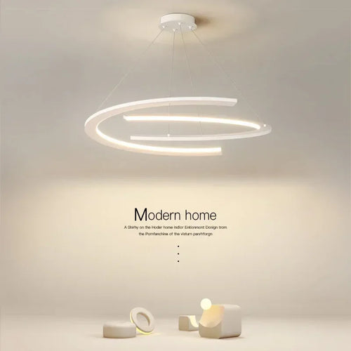 lustre led moderne pour décoration intérieure lumineuse - vue 3 sur 21