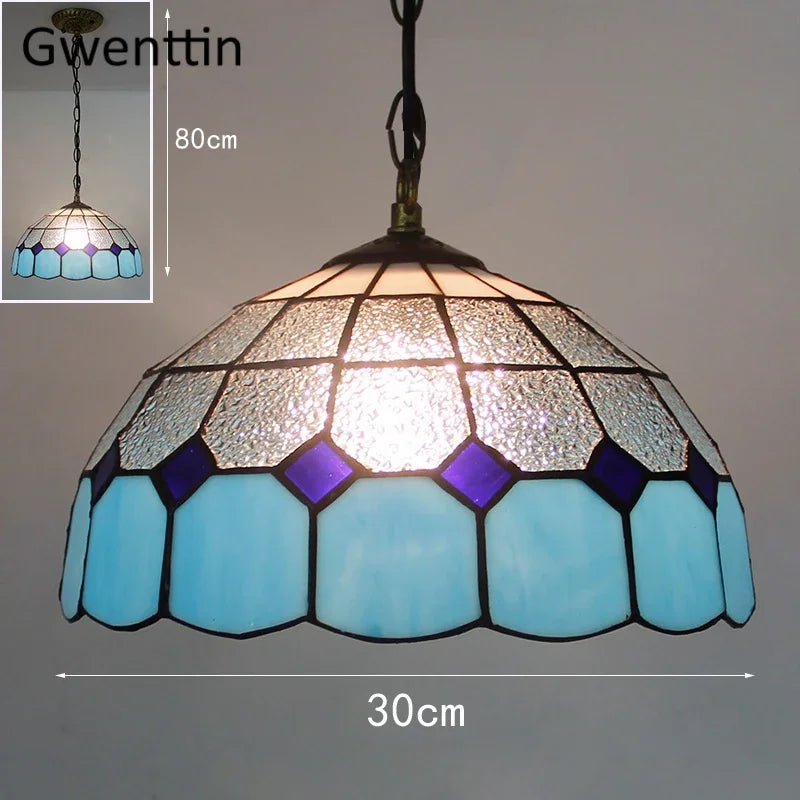 Pendelleuchte aus Buntglas im Tiffany-Stil für Ihre Inneneinrichtung - vue 26 sur 26