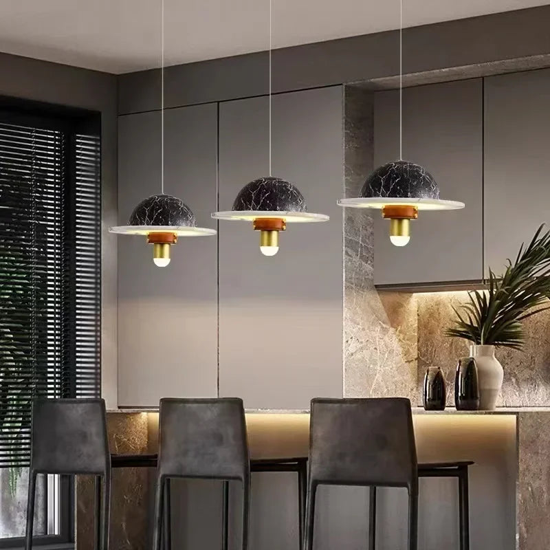 suspension en marbre design nordique pour intérieur moderne - vue 3 sur 9
