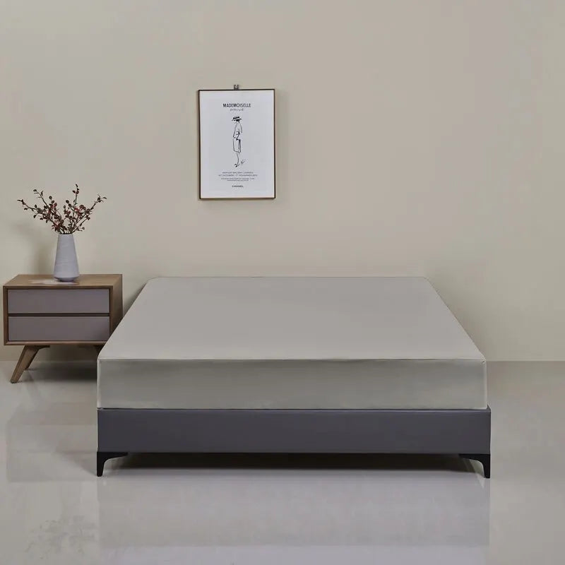 Safe Waterproof Mattress Protector, Soft Comfortable Breathable Solid Color Bedding Mattress Cover Fitted, Machine Washable - vue 7 sur 14