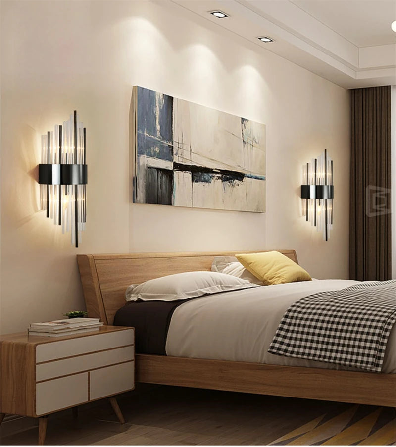 applique murale en cristal design pour éclairage moderne de la maison - vue 6 sur 21