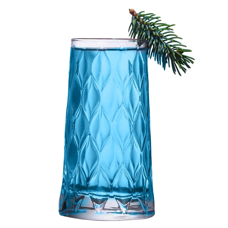 Verres collins en cristal motif strié élégants